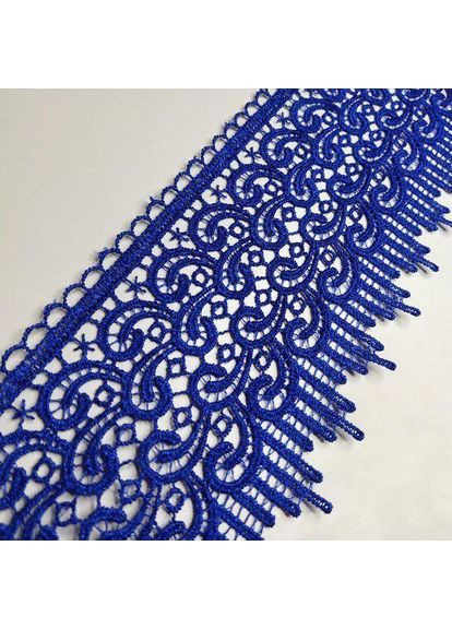 (1 метр) Кружево макраме 10 см цвет - синий электрик (36M-SF-3998-6) Plus-plus (352752309)