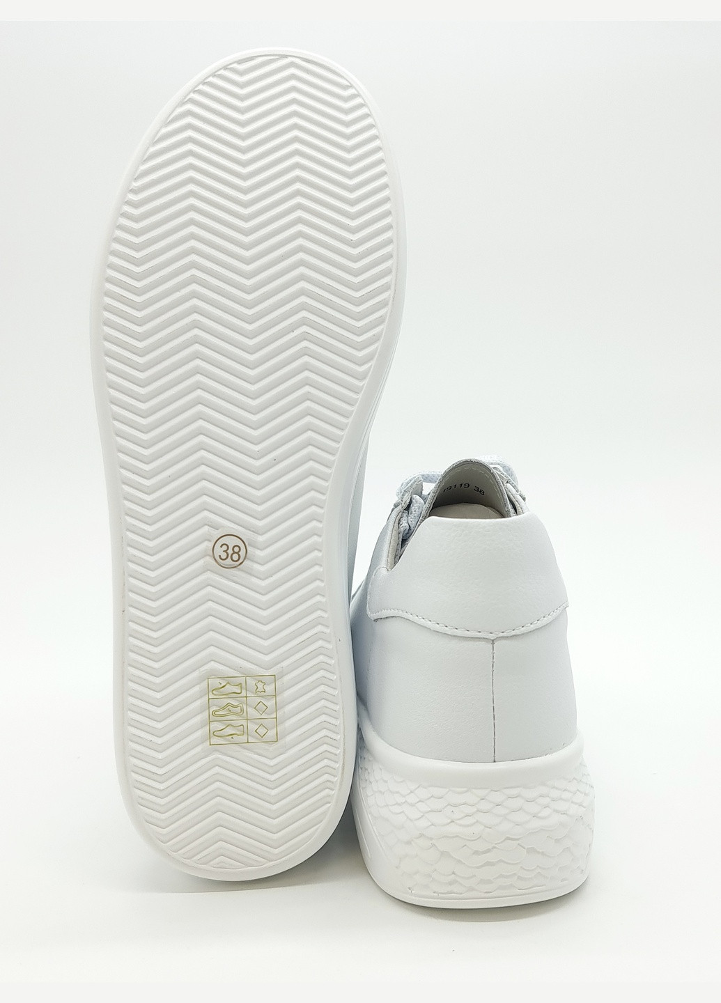 Белые женские кеды белые кожаные as-10-1 23,5 см (р) All Shoes