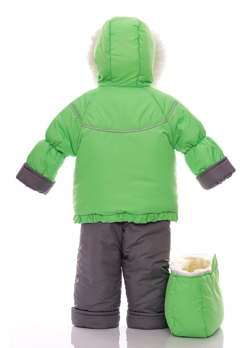 Комбинезон Конверт для мальчика на меху Тройка зеленый 98 см (27560) BABYKROHA (297197864)