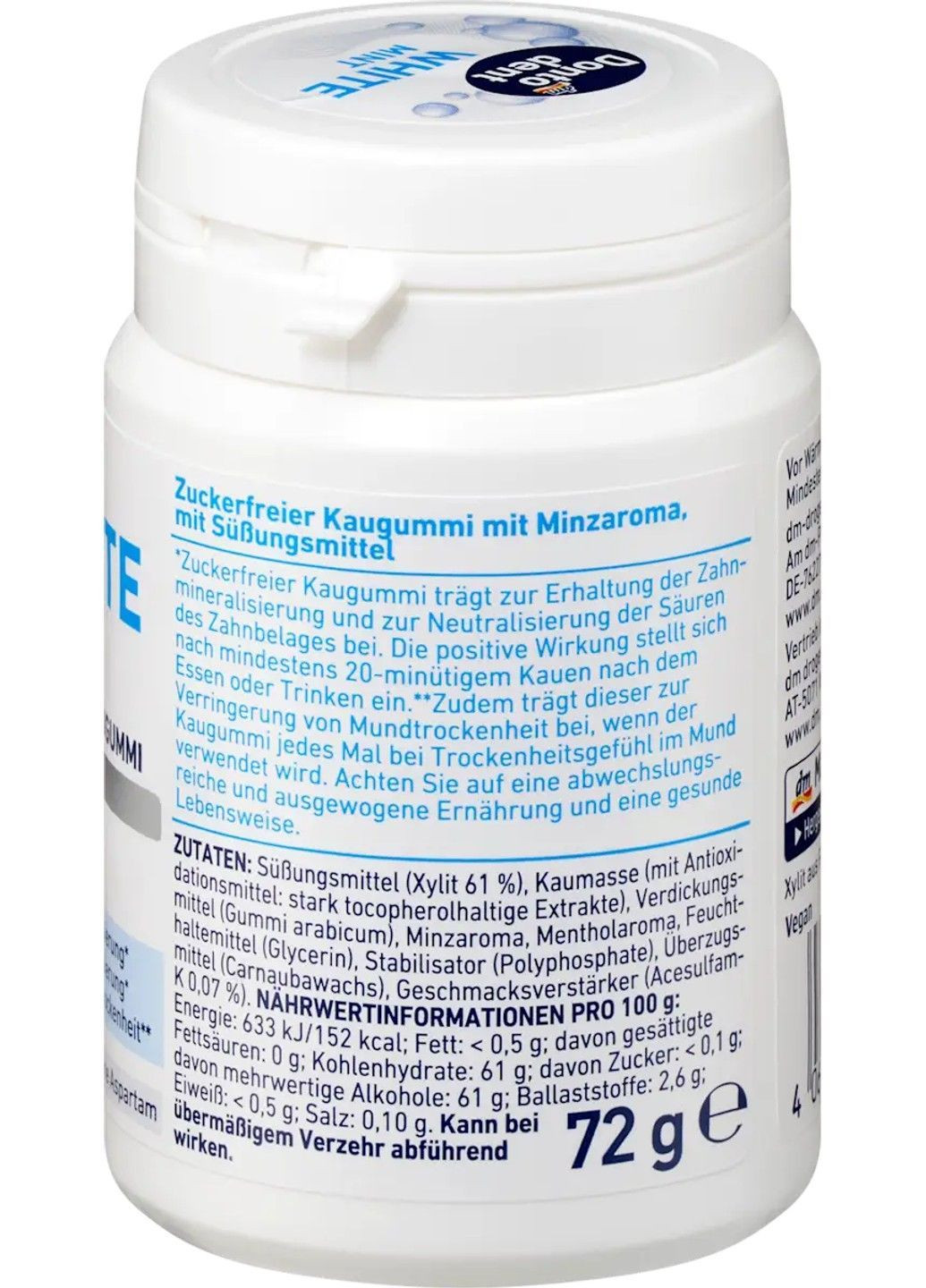 Жувальна гумка FRESH WHITE з ксилітом м'ята 50 шт Dontodent (362411295)