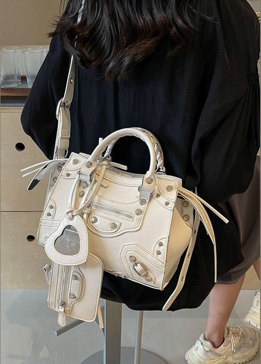 Жіноча сумка з двома ручками крос-боді біла No Brand (303323005)