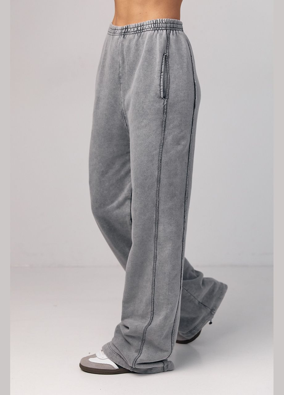 Жіночі трикотажні штани із затяжками внизу 1136 Lurex (292253009)