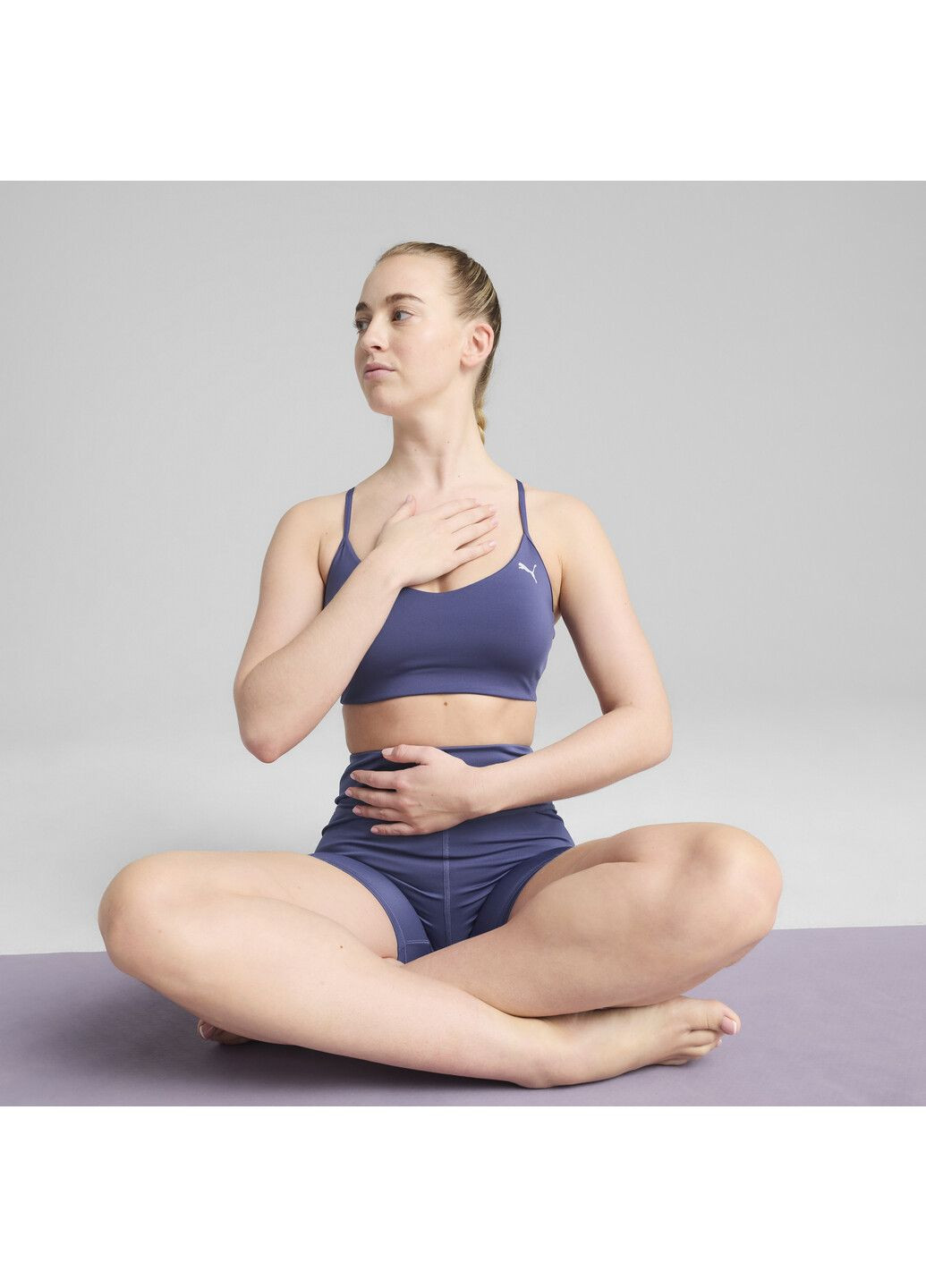 Синий спортивный бра move bra Puma полиэстер, нейлон, эластан