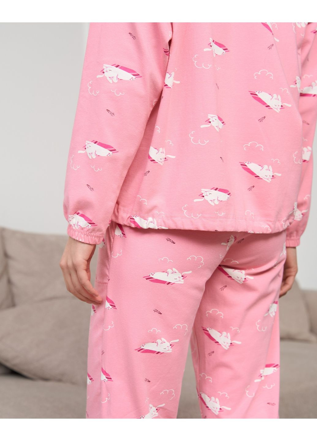 Рожева комплект жіночий кофта на зав'язках Nicoletta