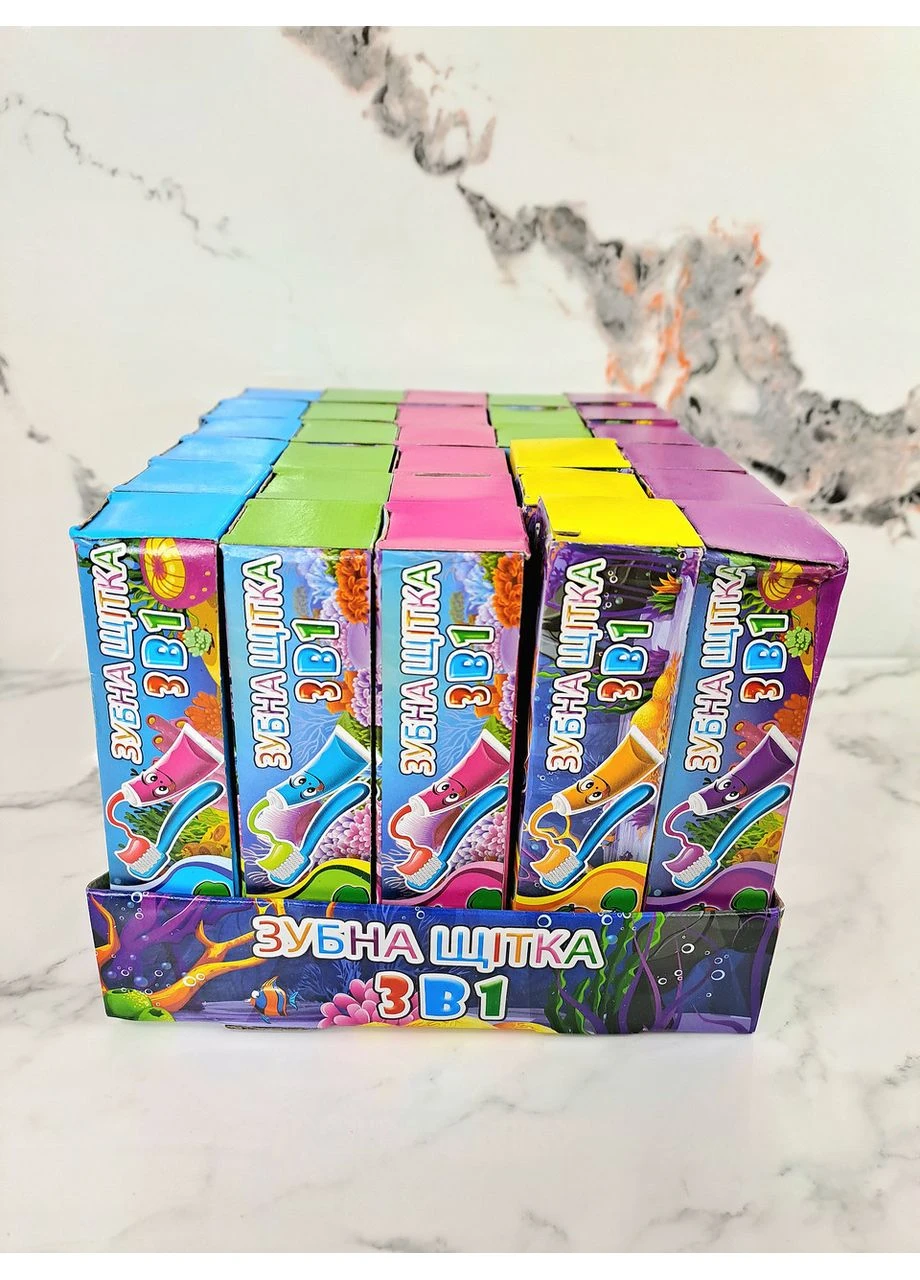 Цукерка "Зубна Щітка" 3в1 No Brand (376363498)