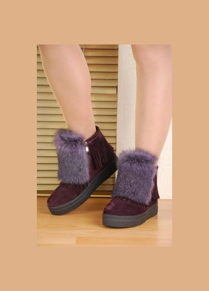 Бордовые натуральные замшевые ботинки осенние женские на утолщенной подошве, удобные стильные No Brand