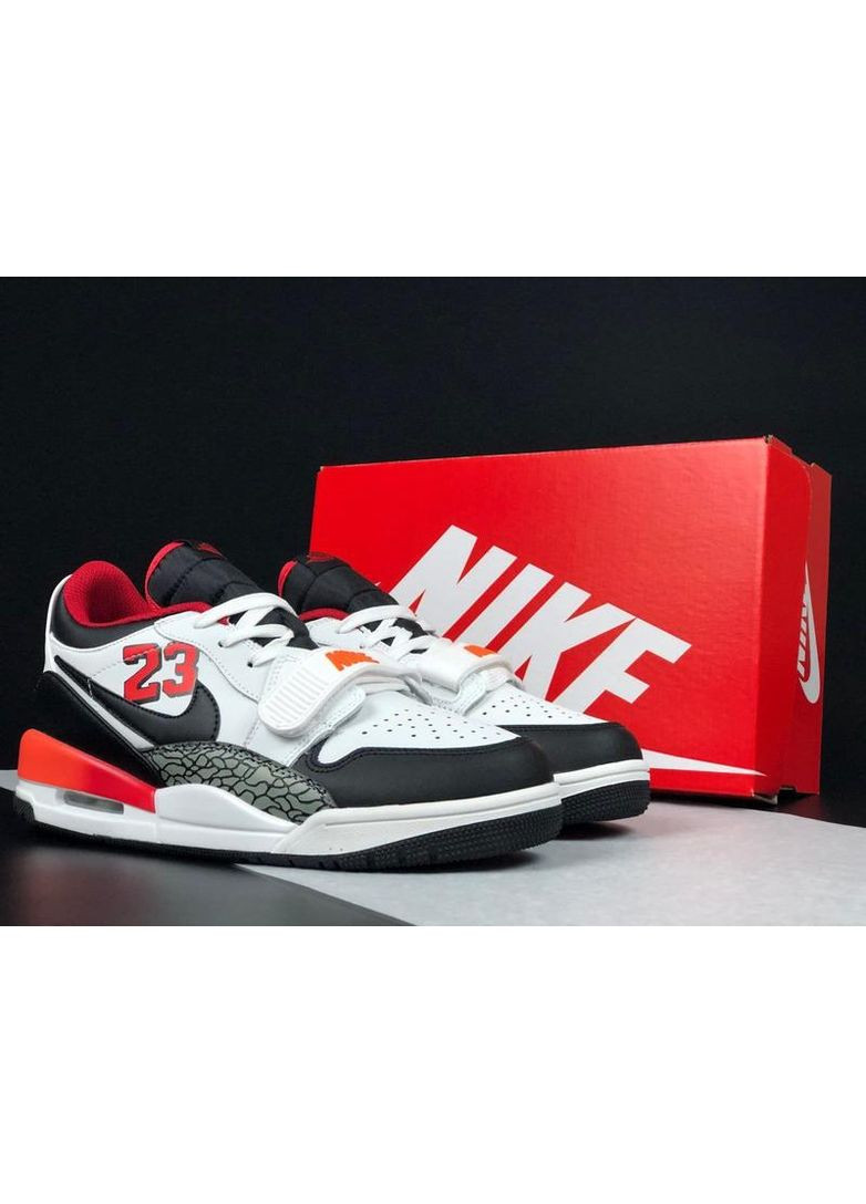 Комбіновані всесезон кросівки air jordan legacy червоні, білі, чорні Nike --3719