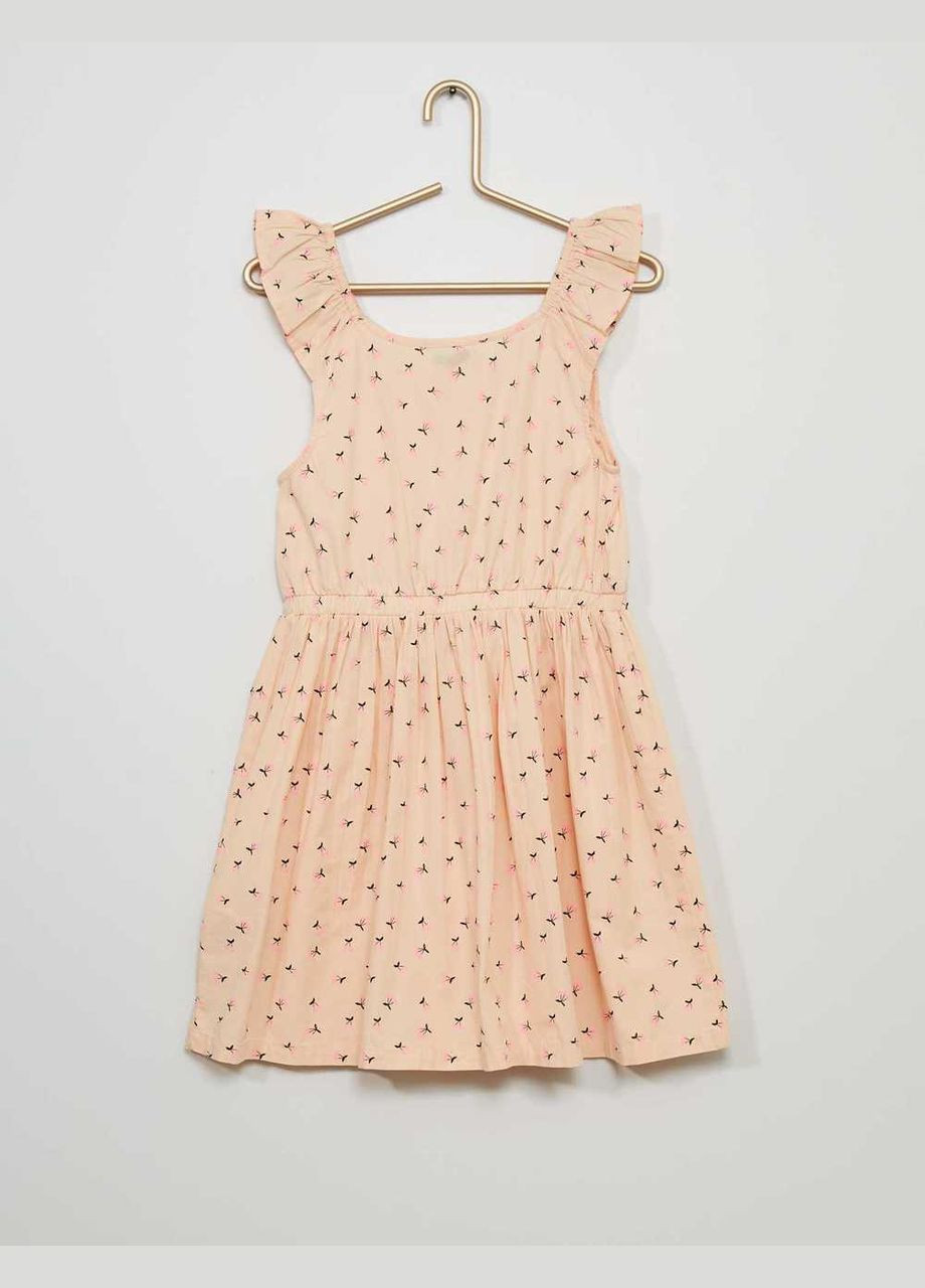 Светло-розовое платье лето,бледно-розовый в узоры, Kiabi (292301539)