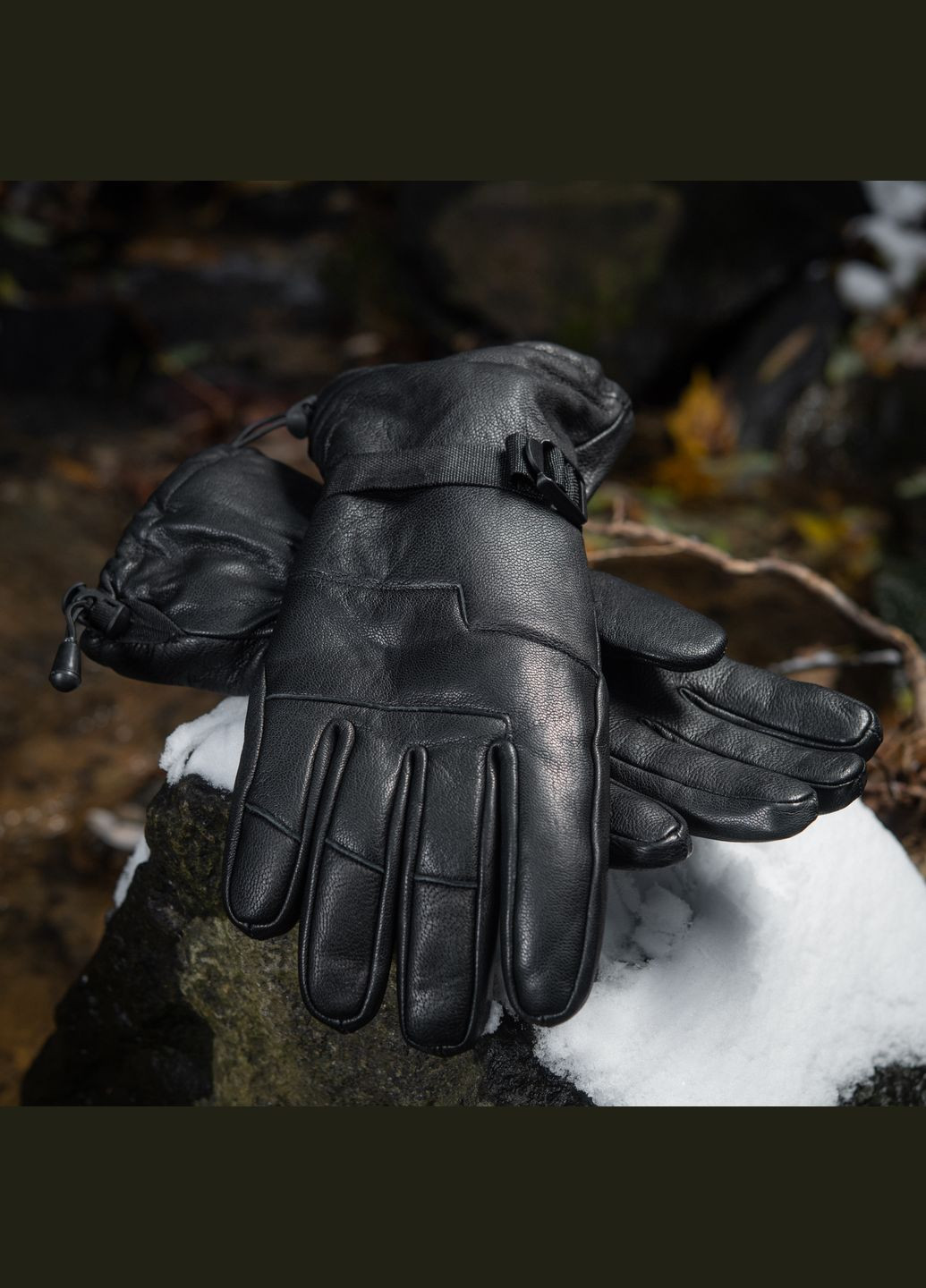 Перчатки зимние кожаные Black (S) M-TAC (303629042)