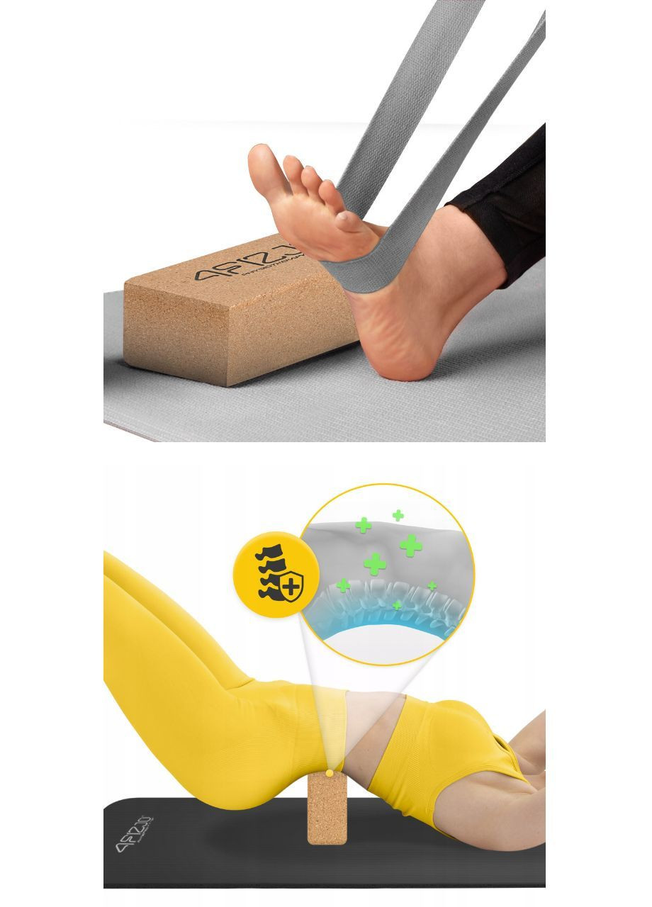 Блок для йоги пробковый 1 шт Бежевый 4FIZJO (368766544)