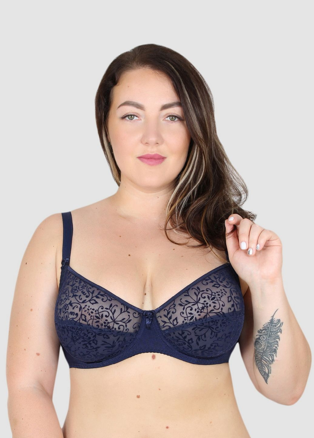 Тёмно-синий бюстгальтер Acousma с косточками