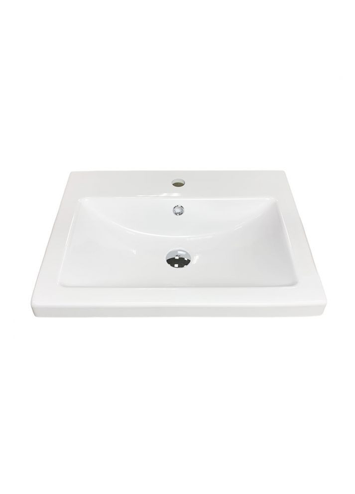 Умывальник из искусственного камня 695х450мм, с отверстием для смесителя/перелива, CERS Белый (35890695450) Adamant (373006167)