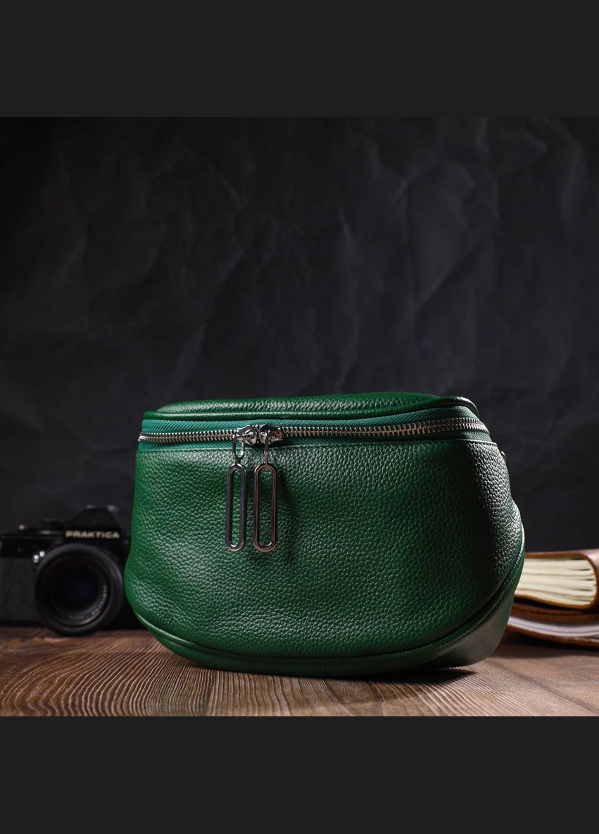 Сумка жіноча через плече шкіряна 22124 Зелена Vintage (302008139)