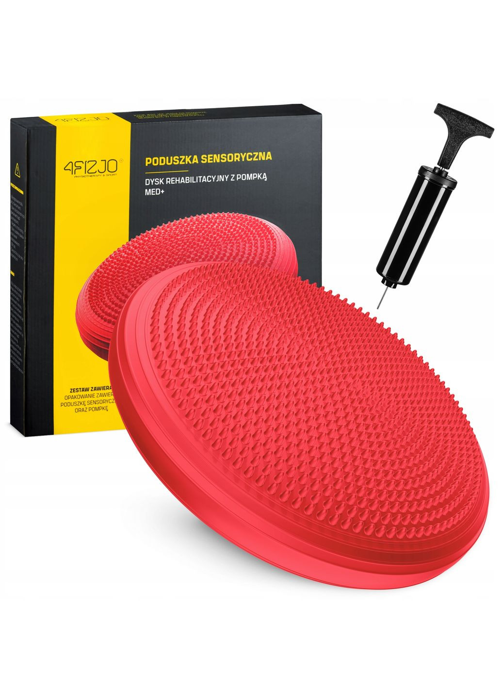 Балансировочная подушка-диск MED+ 33 см сенсомоторная, массажная Red () 4FIZJO P-5907739310156 (346528151)