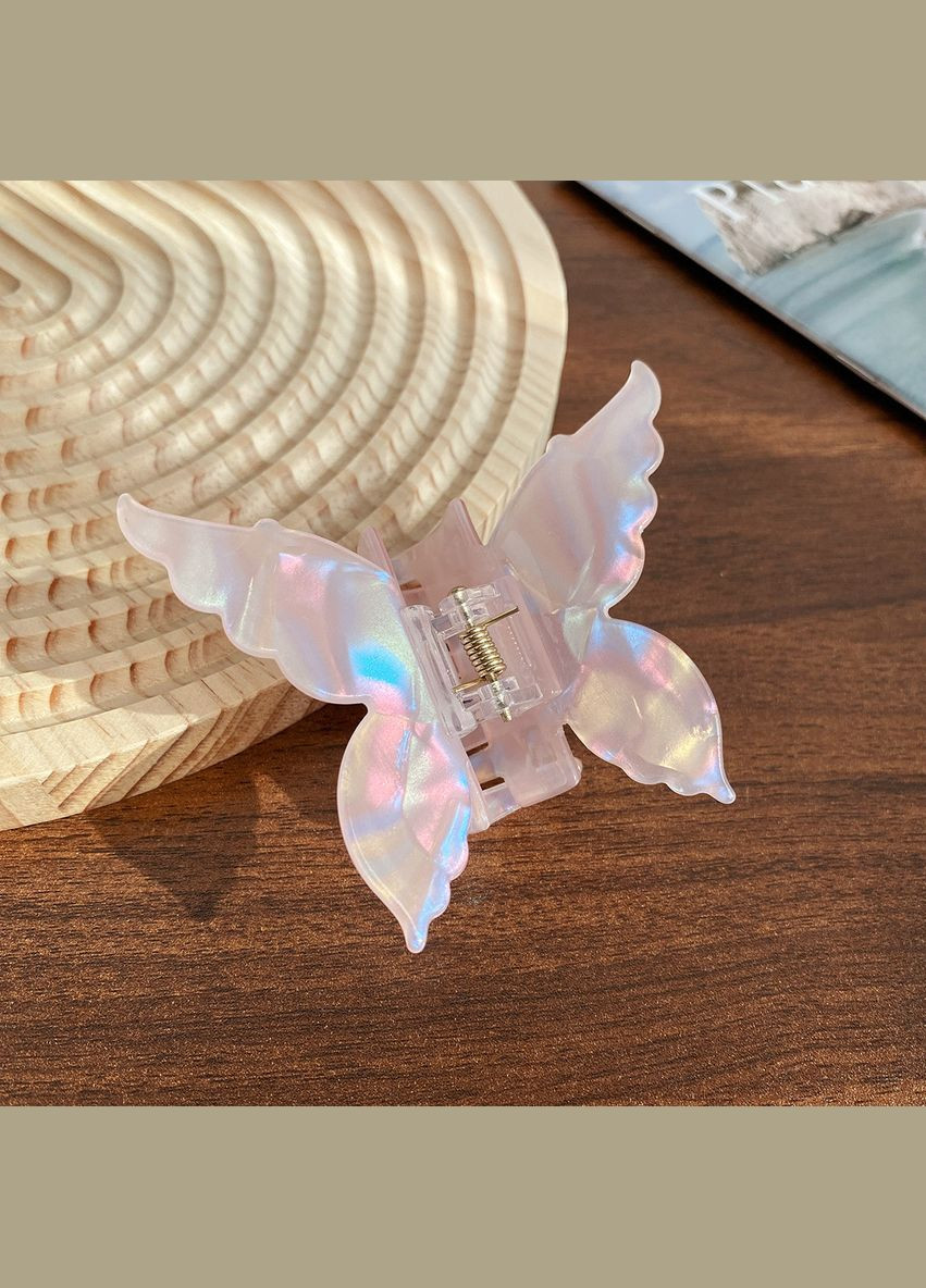 Крабик для волос CWa Бабочка 7 см Розовый (L103480) No Brand (349844751)