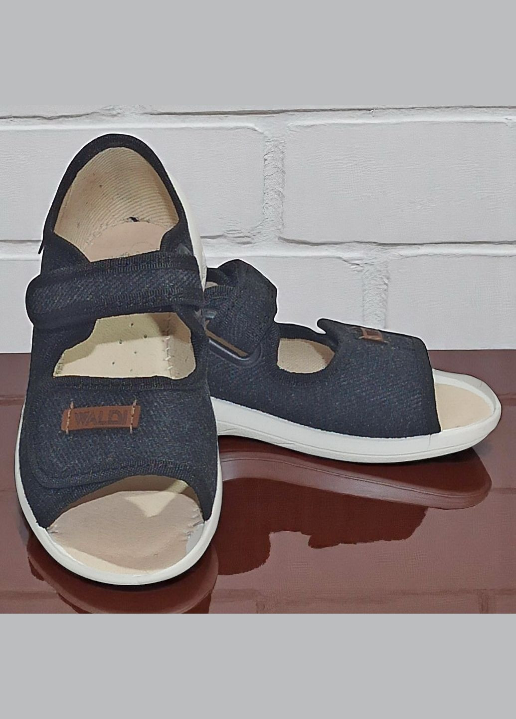 Ортопедичні відкриті тапочки капчики текстильні босоніжки на липучках валді Адам Waldi (337117232)