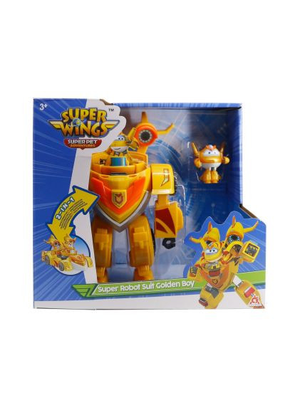 Ігровий набір Super Robot Suit Золотий Хлопчик (Golden Boy) (EU770352) Super Wings Super Robot Suit Золотий Хлопчик (Golden Boy) (357490374)