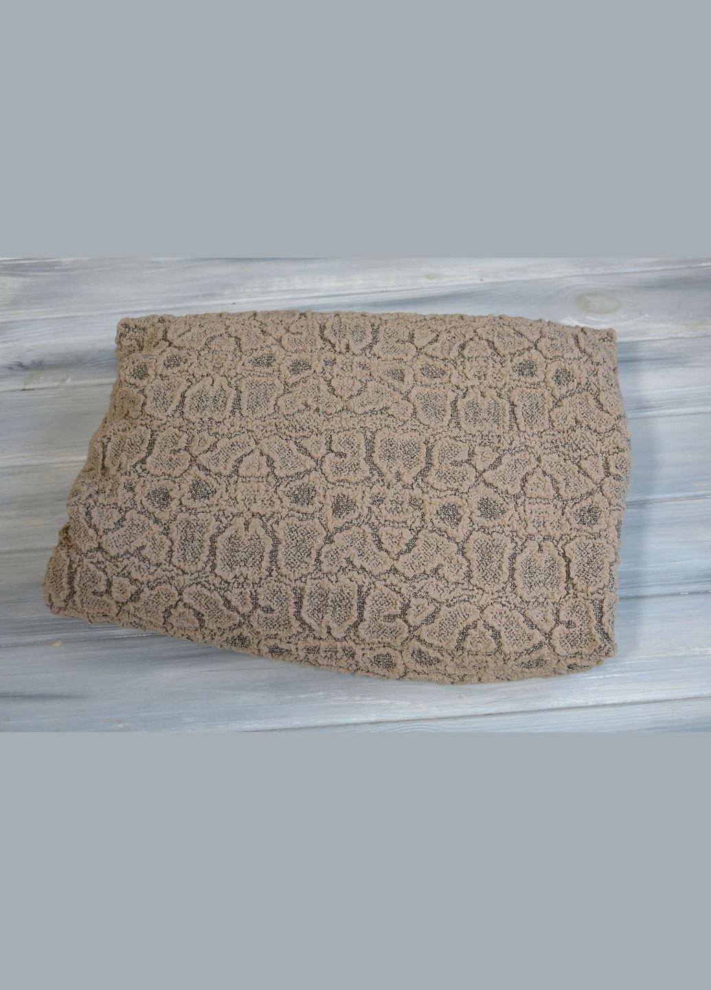 Жакардовий чохол на диван та 2 крісла Stone з спідницею бежевий Kayra (324800148)