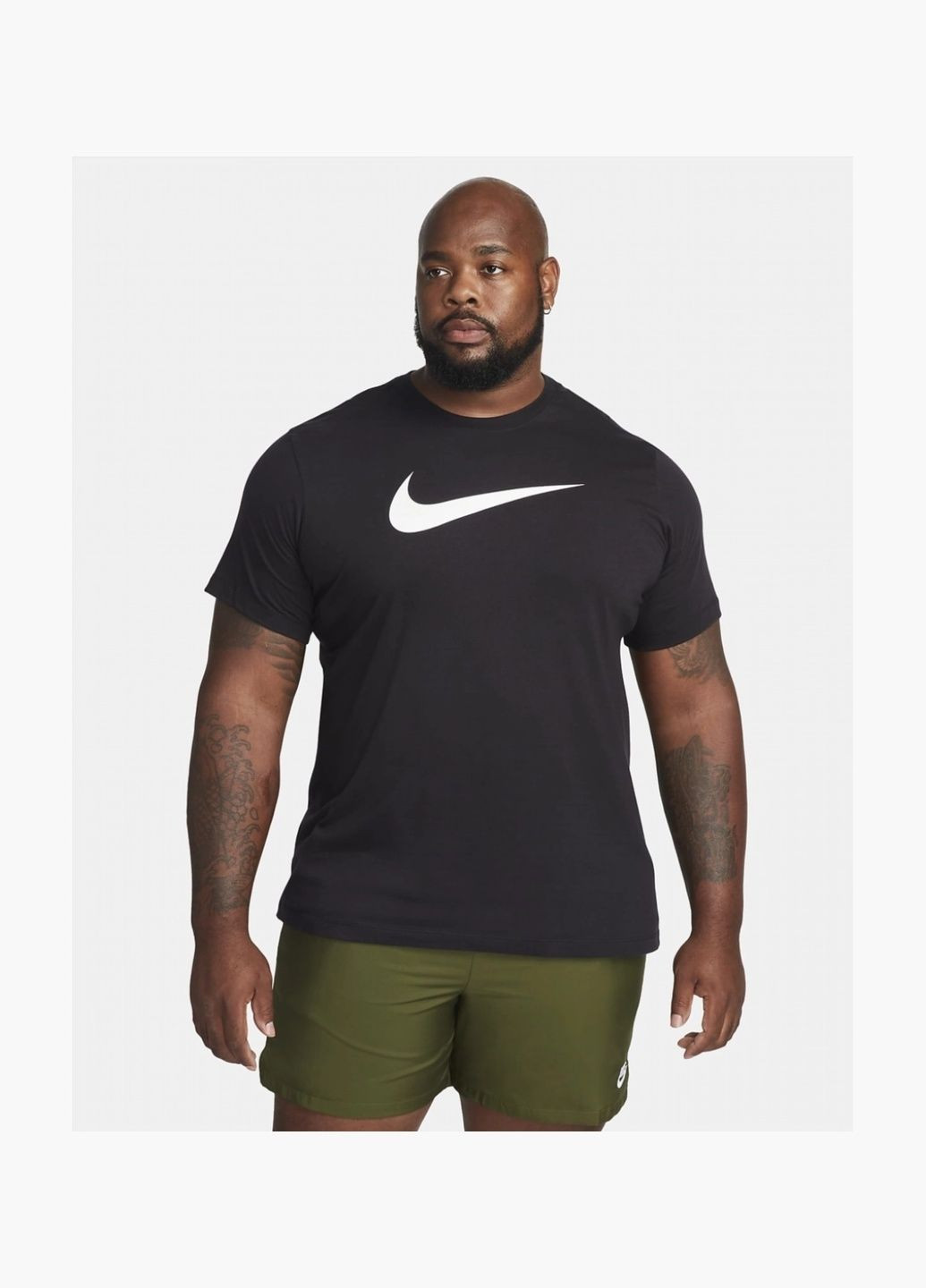 Черная футболка мужская m nsw tee icon swoosh dc5094-010 Nike