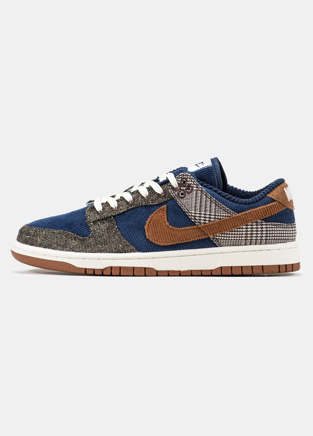 Синие демисезонные кроссовки мужские nike sb dunk low tweed midnight blue grey | найк сб данк низкие синие серые No Brand