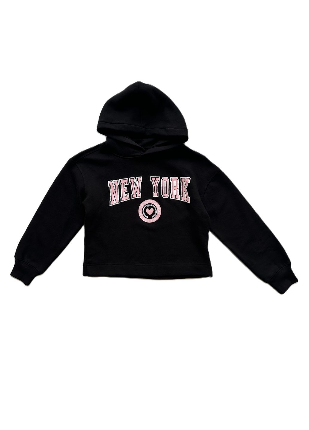 Худі утеплене для дівчини 3000-14 New York чорний 146см OVS (366971325)