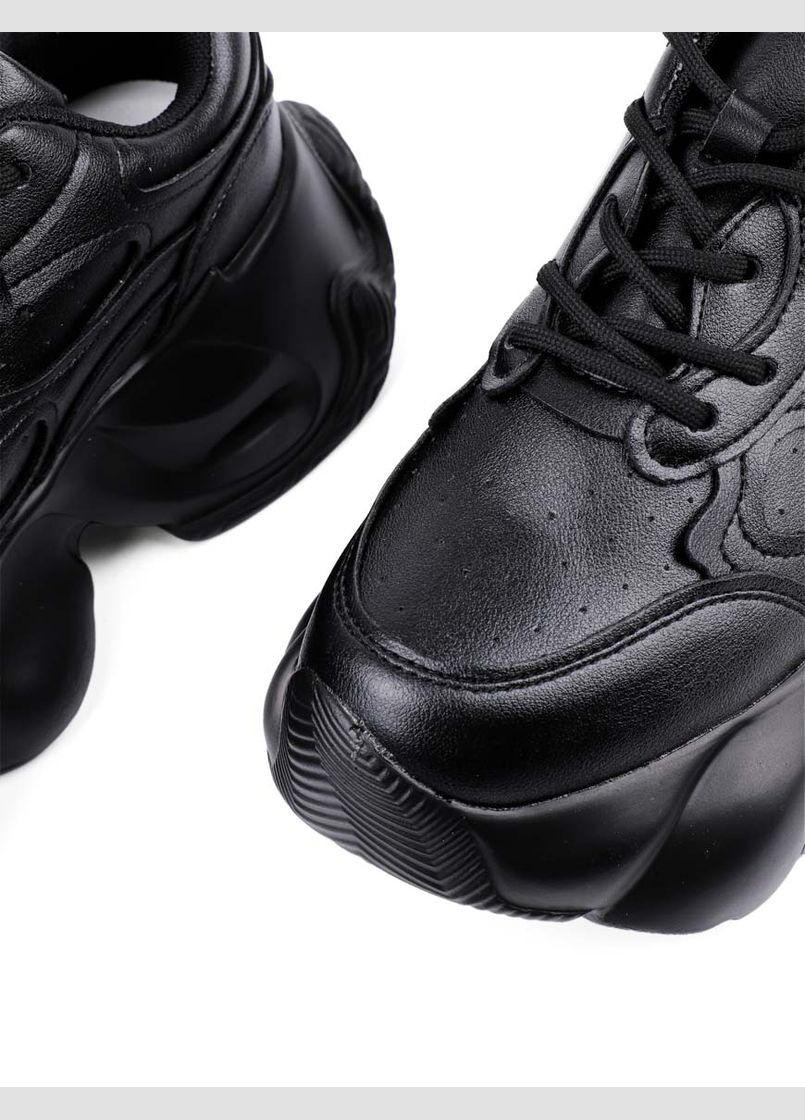 Чорні всесезонні жіночі кросівки 888-1 чорний штуч. шкіра Attizzare