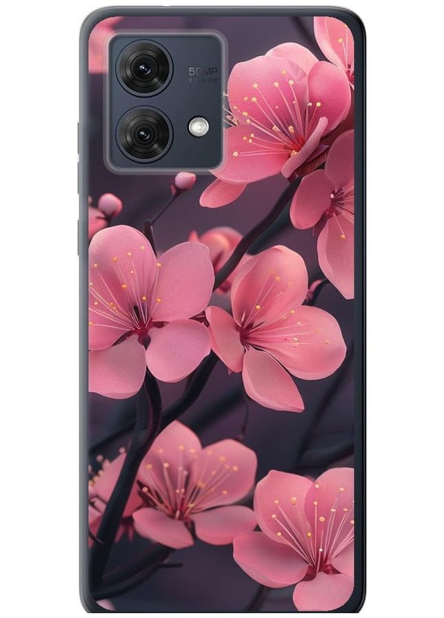 Силіконовий чохол 'Пурпурова сакура' для Endorphone Motorola Moto G84 (287273855)