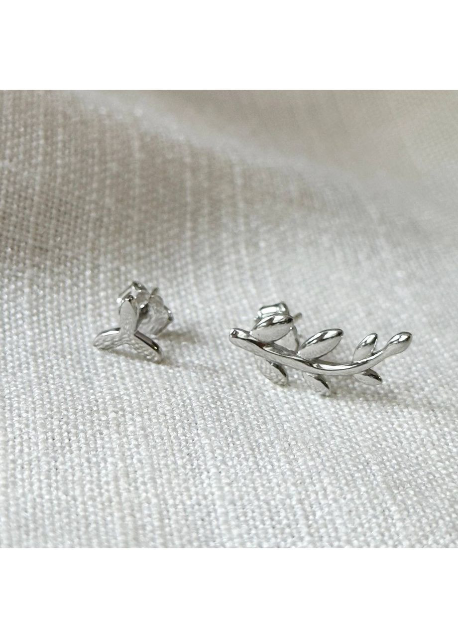 Срібні сережки кульчики "Чарівна весна" Kabluchka (355344184)
