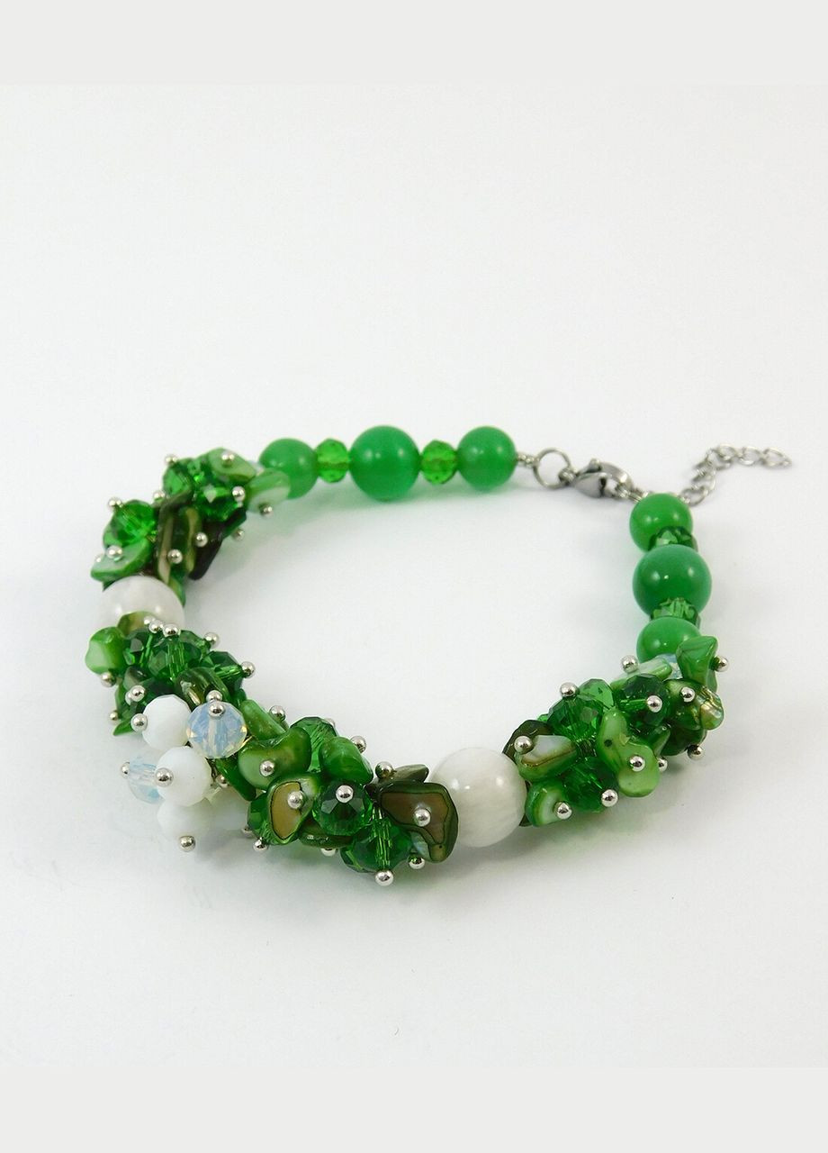 Браслет "Глаза леса" Адуляр, Кошачий глаз, Перламутр 15 Fursa fashion (322898013)