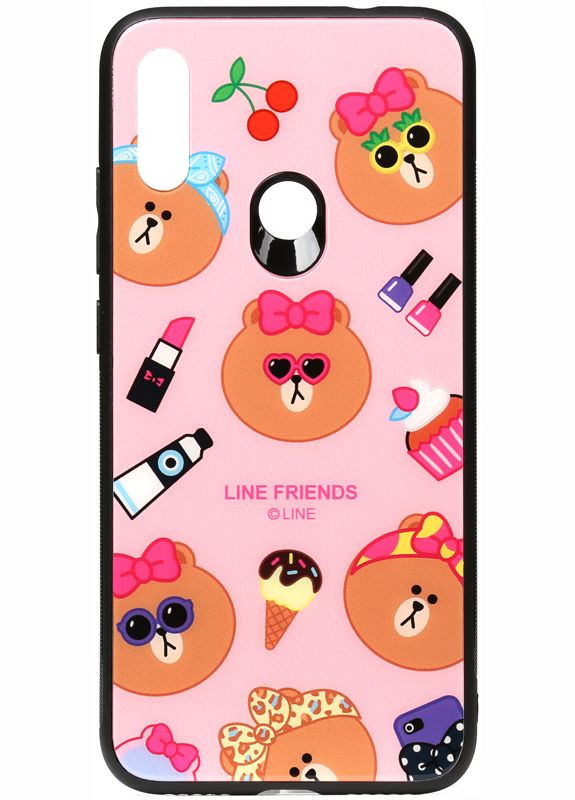Чехолнакладка Cartoon Print Glass Case Xiaomi Redmi 7 Line friends Linc Toto (301780375)
