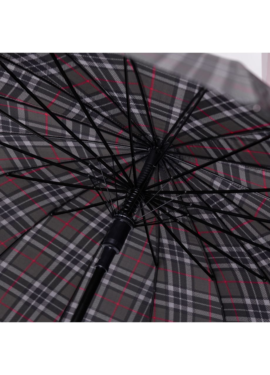 Зелёный классический зонт-трость полуавтомат из полиэстера 16 спиц диаметр 117 см зеленый hp-23-4gr Yiwu (371391711)