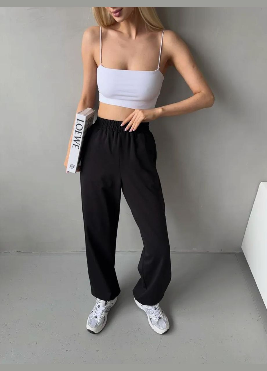 Жіночі спортивні штани чорні No Brand (346085237)