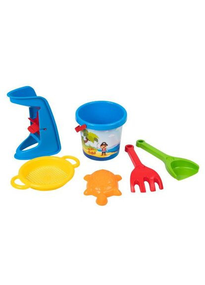 Набір для піску з млином та термонаклейкою 6 елементів, 39638 Тигрес (4820159396382) Синій No Brand (306713522)