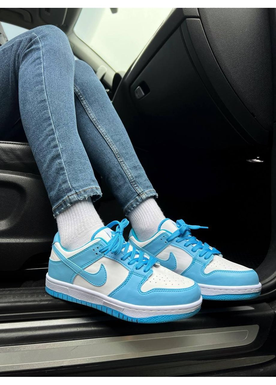 КРОССОВКИ ЖЕНСКИЕ NIKE SB DUNK BLUE WHITE НАЙК СБ ДАНК No Brand белые демисезоны (367176841)