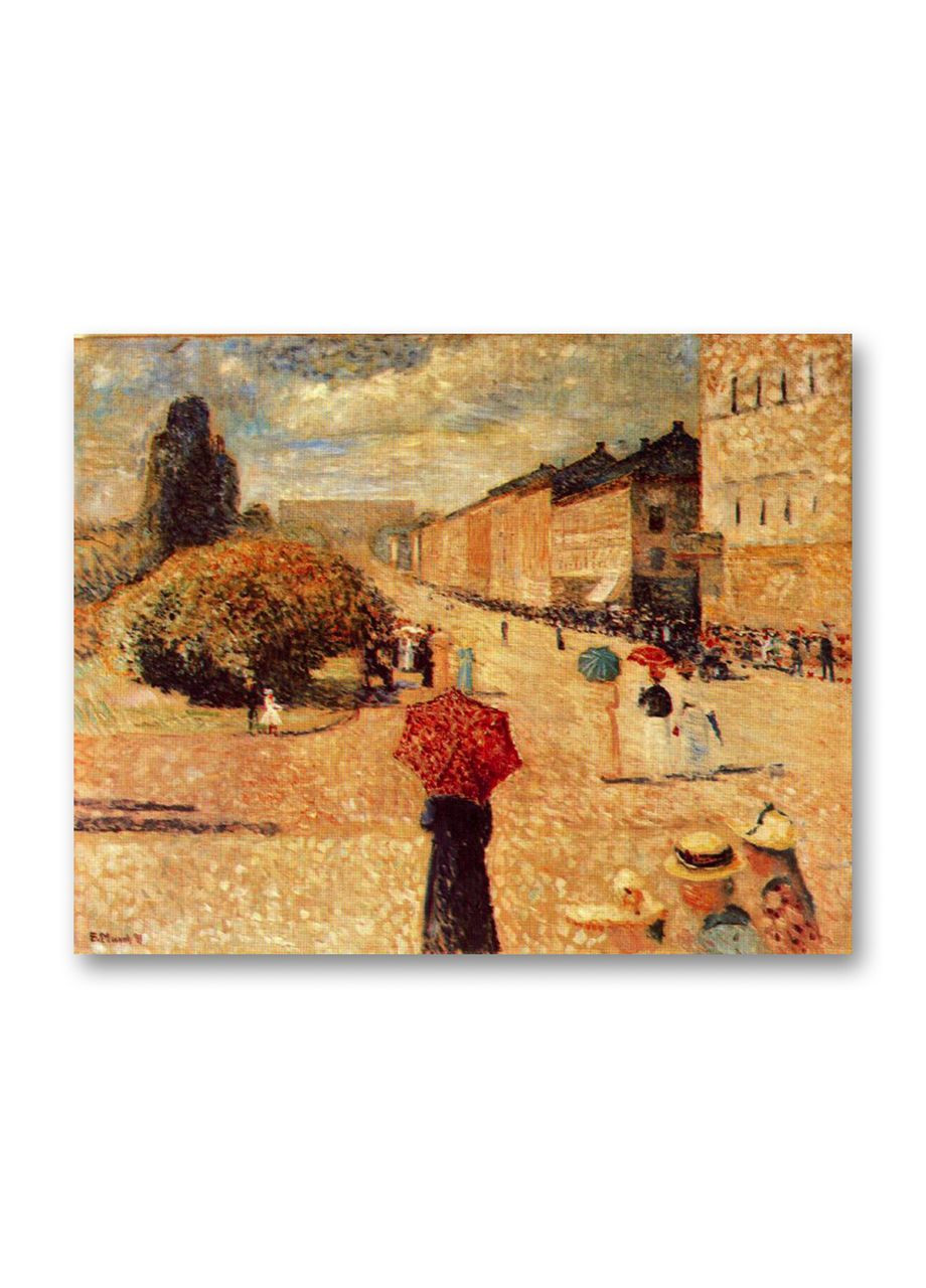 Печать на холсте Весенний день на улице Карла Иоганна Эдвард Мунк 30x40 No Brand (346496190)