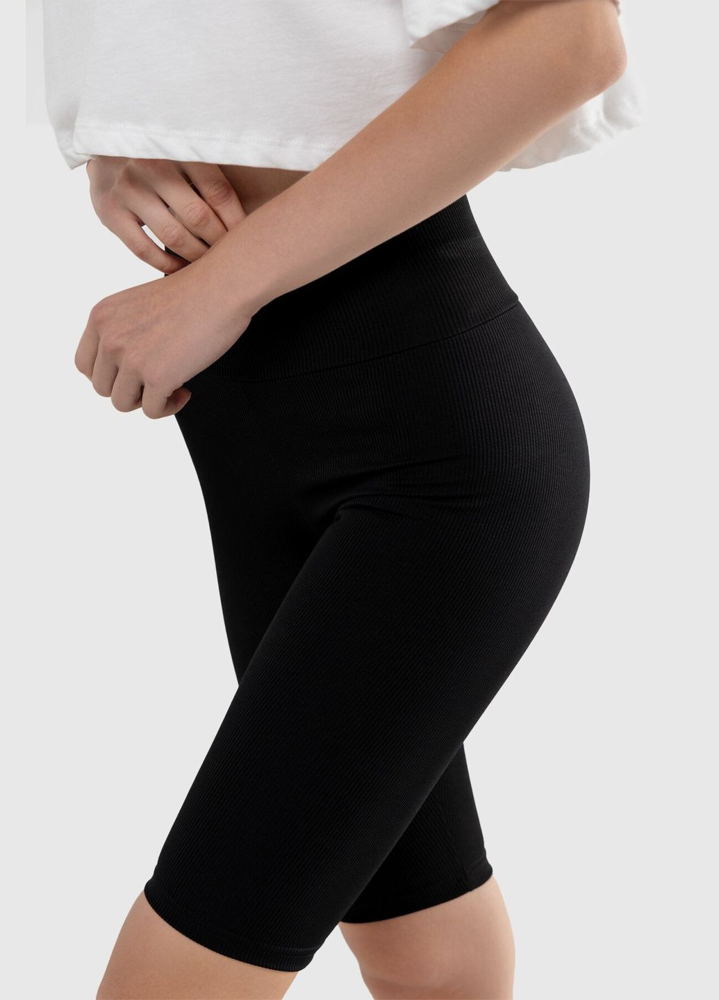 Велосипедки однотонные женские CTM WBC02314 Черный shop (2000989942146) LAWA (329057695)