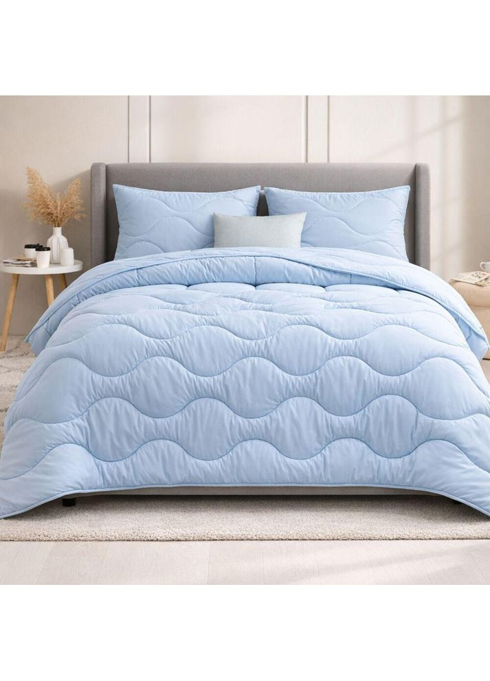 Набор постельный NordicBlue полуторный одеяло 140х210 и подушка 50х70 антиаллергенный, искусственный пух IDEIA (370678766)