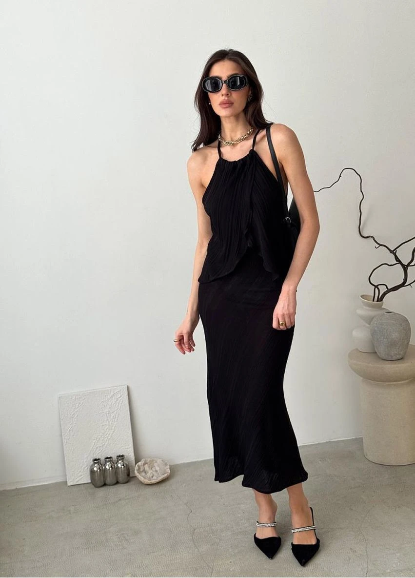 Жіноча в'язана майка Loren чорна Art Knit — 387029966