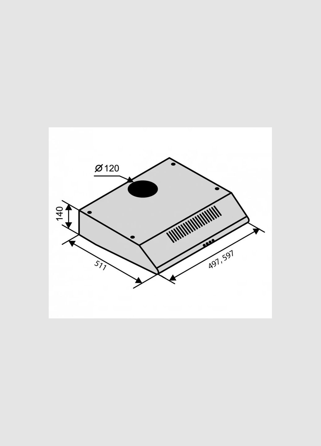 Кухонная вытяжка PARMA 50 BR Ventolux (323486738)