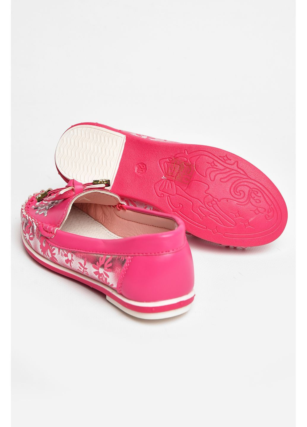 Мокасины детские для девочки розового цвета Let's Shop (369719406)