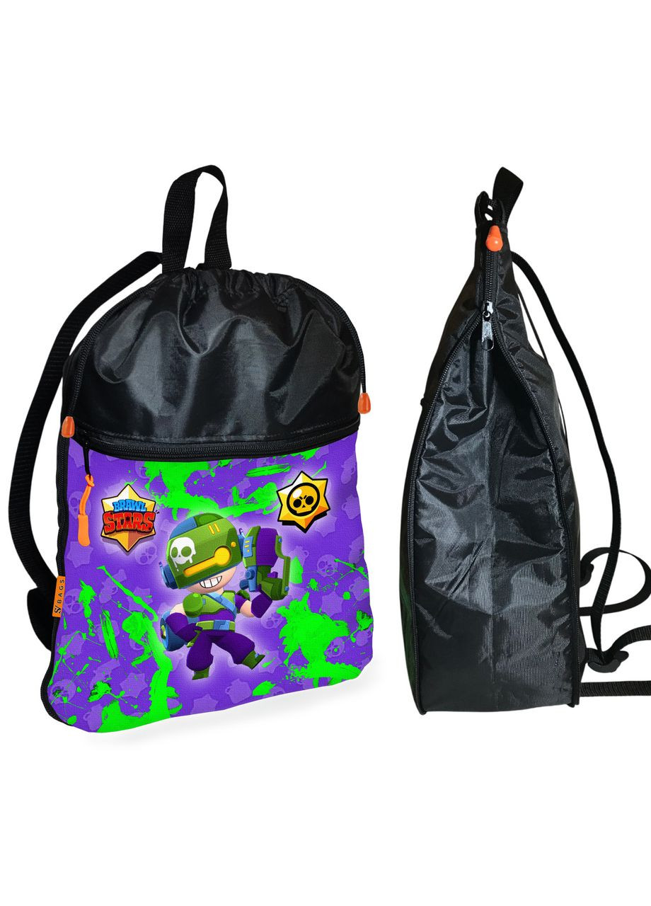 Рюкзак-мішок для взуття, спортивної форми Бравл Старс дитяча сумка для змінки з розширювачем No Brand (324433419)