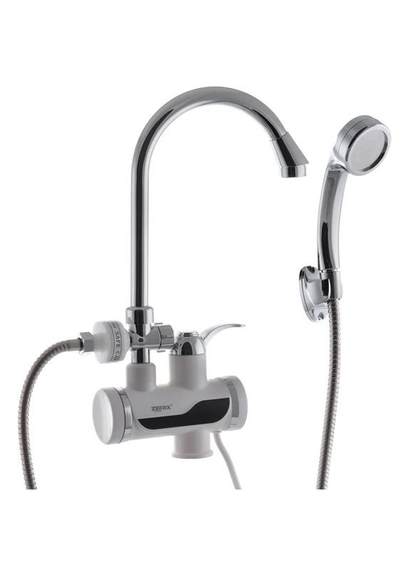 Проточный водонагреватель ELW08-EP с индикатором температуры и УЗО, 3 кВт (ZX2750) Zerix (334003438)