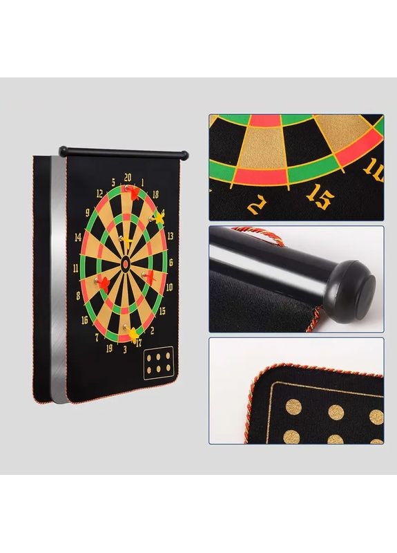 Магнитный дартс набор, с двойным покрытием и 6 дротиками, 43 см No Brand (366304100)