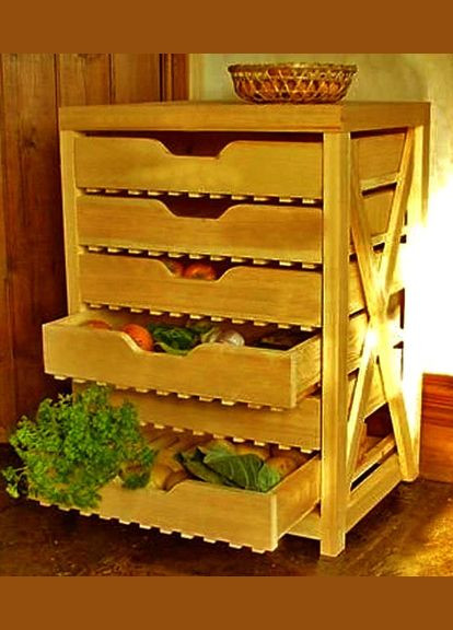 Стелаж для овочів і фруктів з дерева Хлімаро каррі (ЯХТ-014803) No Brand (327860748)