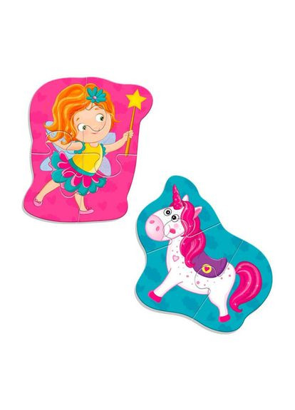 Игра развивающая пазлы бейби магнитные Малыш сможет "Фея и единорог" VT320830 (укр) Vladi toys (309006001)