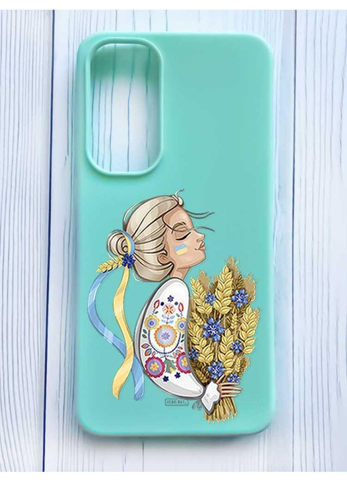 Матовый чехол на Samsung Galaxy S24 FE Украинка с колосками (принт 173) Creative (360680048)