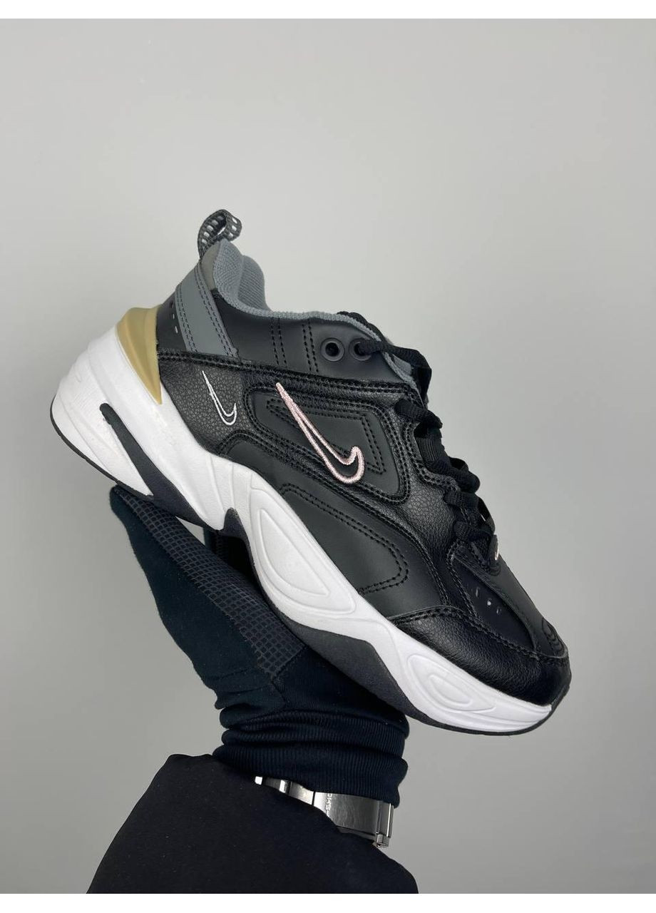 Рожеві Осінні кросівки чоловічі nike m2k tekno black pink logo ao3108-011 найк м2к текно No Brand
