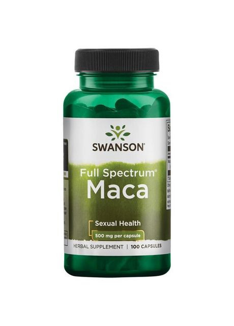 Маку для репродуктивної системи, Maca,, 500 мг, 100 капсул Swanson (364311170)