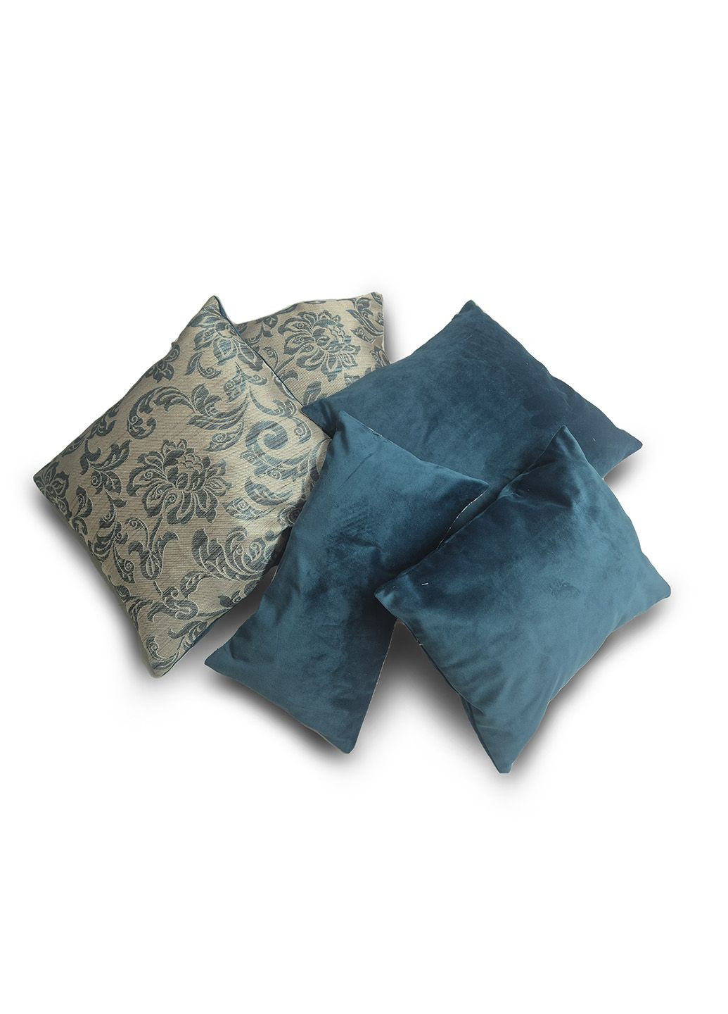 Комплект декоративних подушок 5шт бірюзовий з бежевим (п_0705) Firanka Venzel (315319290)