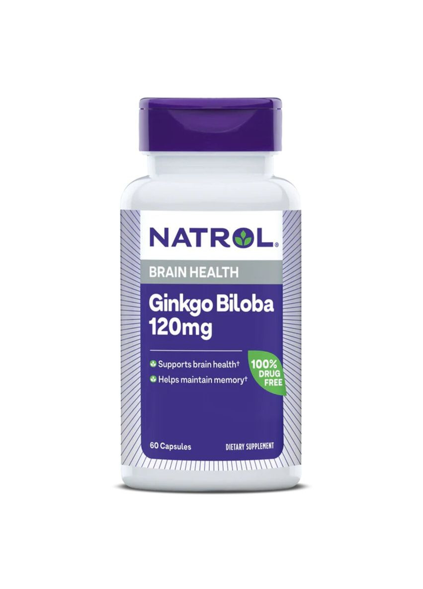 Гінкго Білоба, 120 мг, Ginkgo Biloba,, 60 капсул Natrol (315146070)
